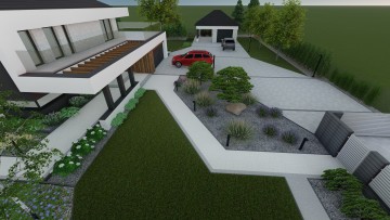 Projektowanie kostki brukowej i ogrodów mazowieckie - Geometryczne ogrody