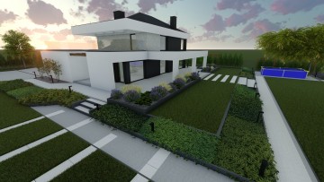 Projektowanie kostki brukowej i ogrodów mazowieckie - Geometryczne ogrody