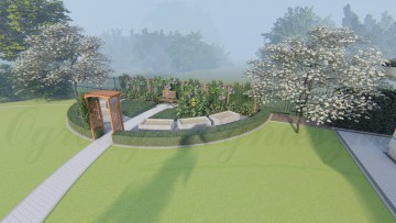 Projekt ogrodu przy Willi Parkowej