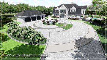 Projektowanie ogrodów - Kompleksowe zagospodarowanie ternu wokół Rezydencji Parkowej - Międzyrzecz Podlaski