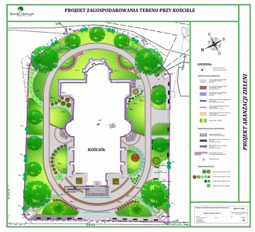 Projekt zagospodarowania terenu wokół kościoła