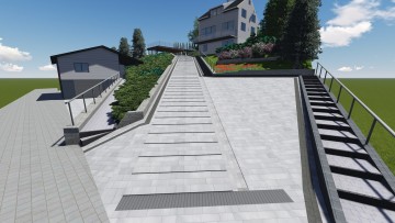 Projektowanie nawierzchni i ogrodów Nowy Targ - Dom na skarpie