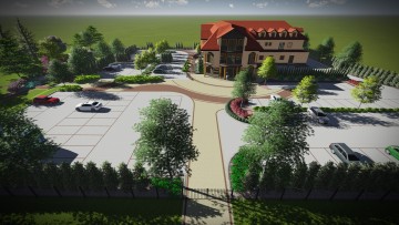 Projektowanie nawierzchni i ogrodów Janów Lubelski - Projekt zagospodarowania terenu wokół hotelu w Borownicy